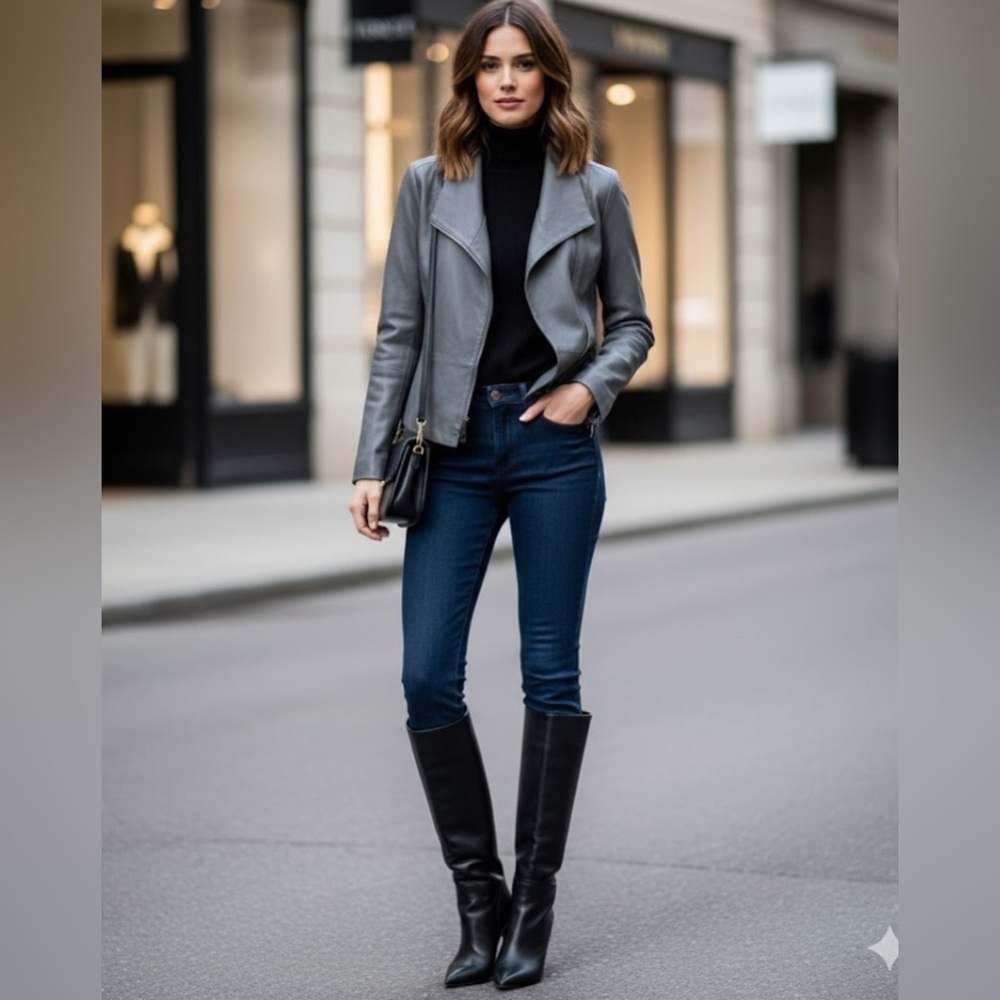 Vince Goat Leather Jacket Size Small $995.